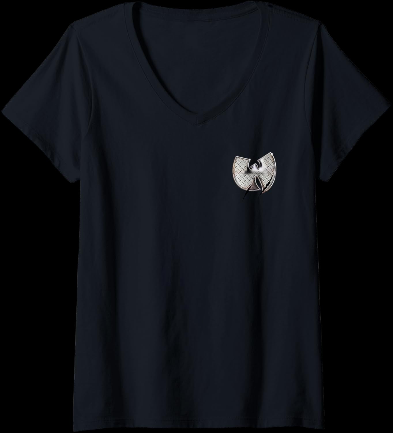 Women's Wu-Tang Clan Industrial Logo V-Neck T-Shirt
