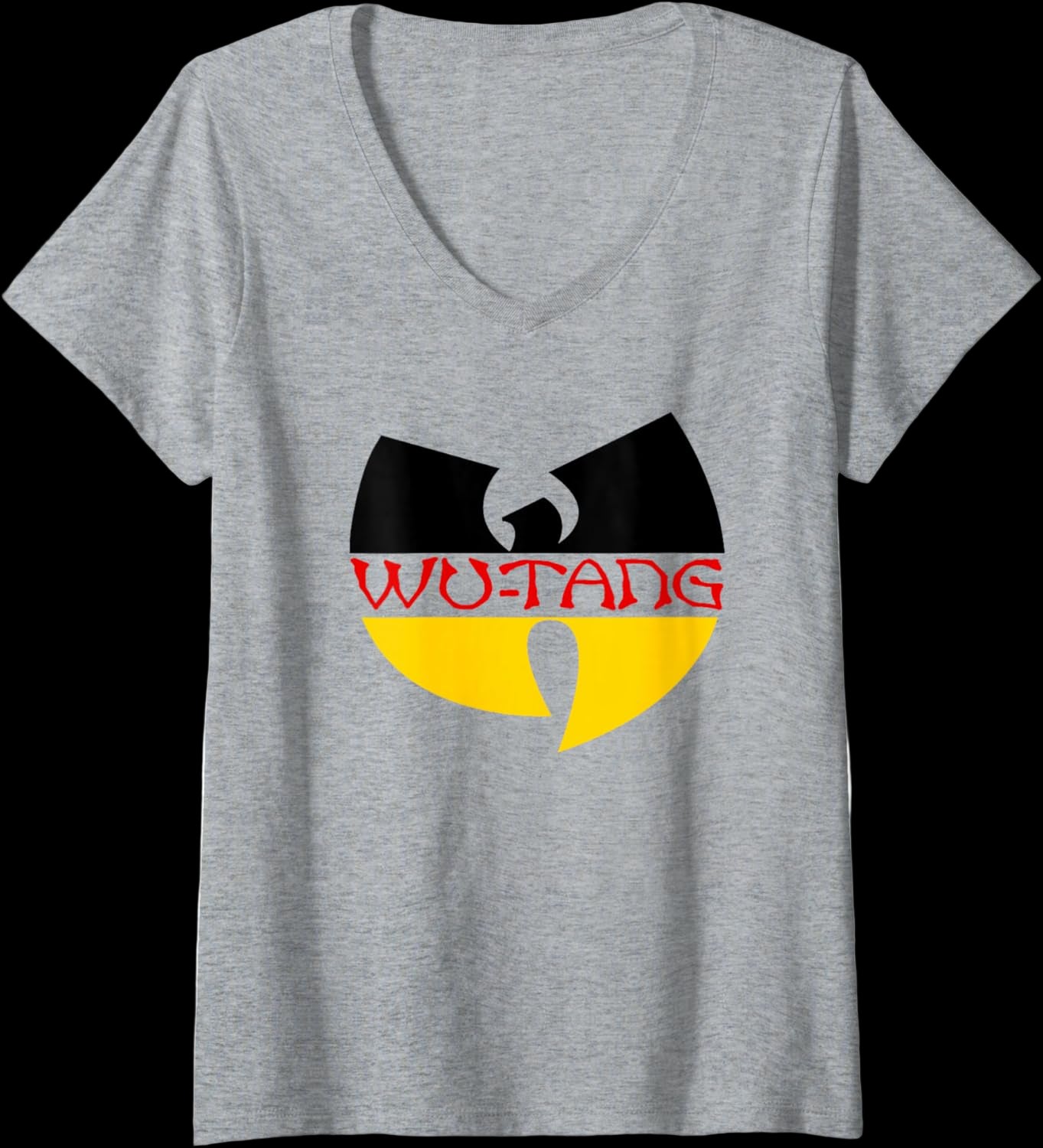 Damen Wu-Tang Clan Deutschland Flagge Logo T-Shirt mit V-Ausschnitt