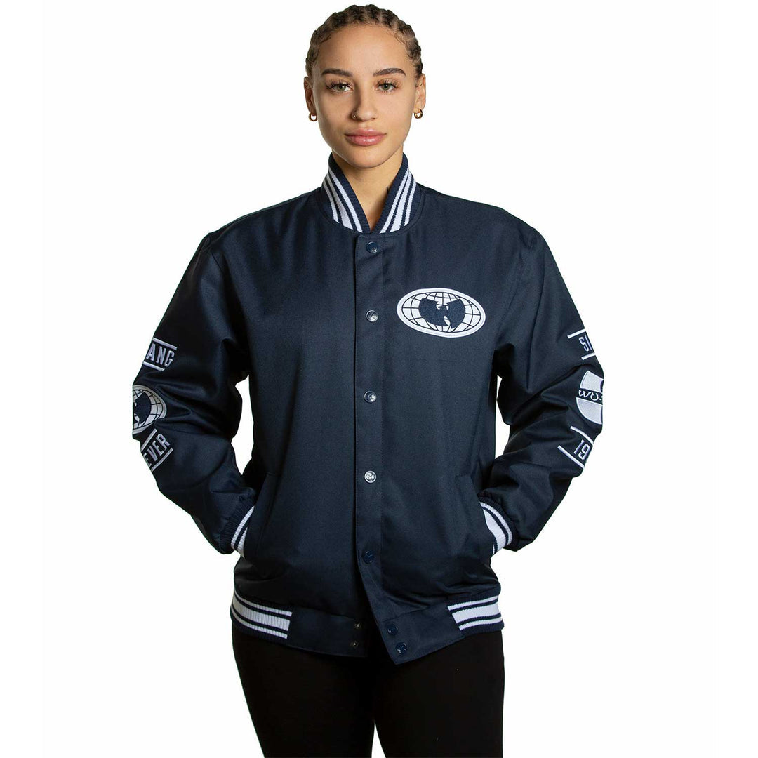 All-City Jacke Marineblau und Weiß