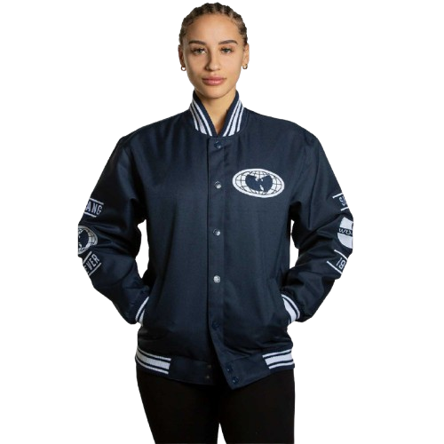 All-City Jacke Marineblau und Weiß